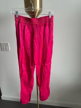 Zara - Bright Hot Pink Elastic Waist Pants - XS